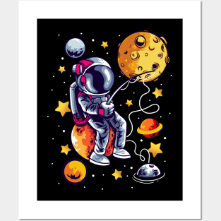 Fishing Astronaut Space Posters and Art